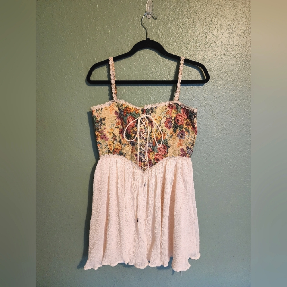 Cider Secret Garden Corset Mini Dress L